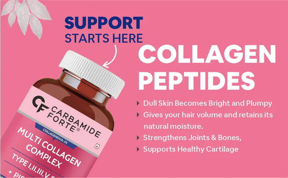 Hydrolysed Pure Collagen All 5 Types Including Bovine & Marine Collagen Peptides For Bone
