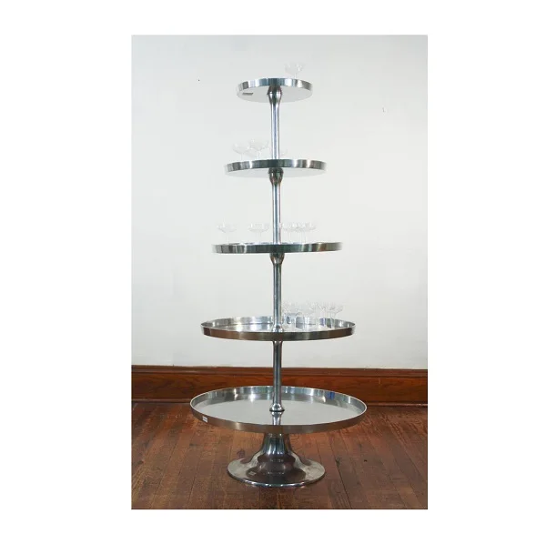 Decorative Cake Display Rack Metal Cast Aluminium Etagere XXL 230 cm Luxury Storage Holder and Rack Square Shape Cupcake Stand