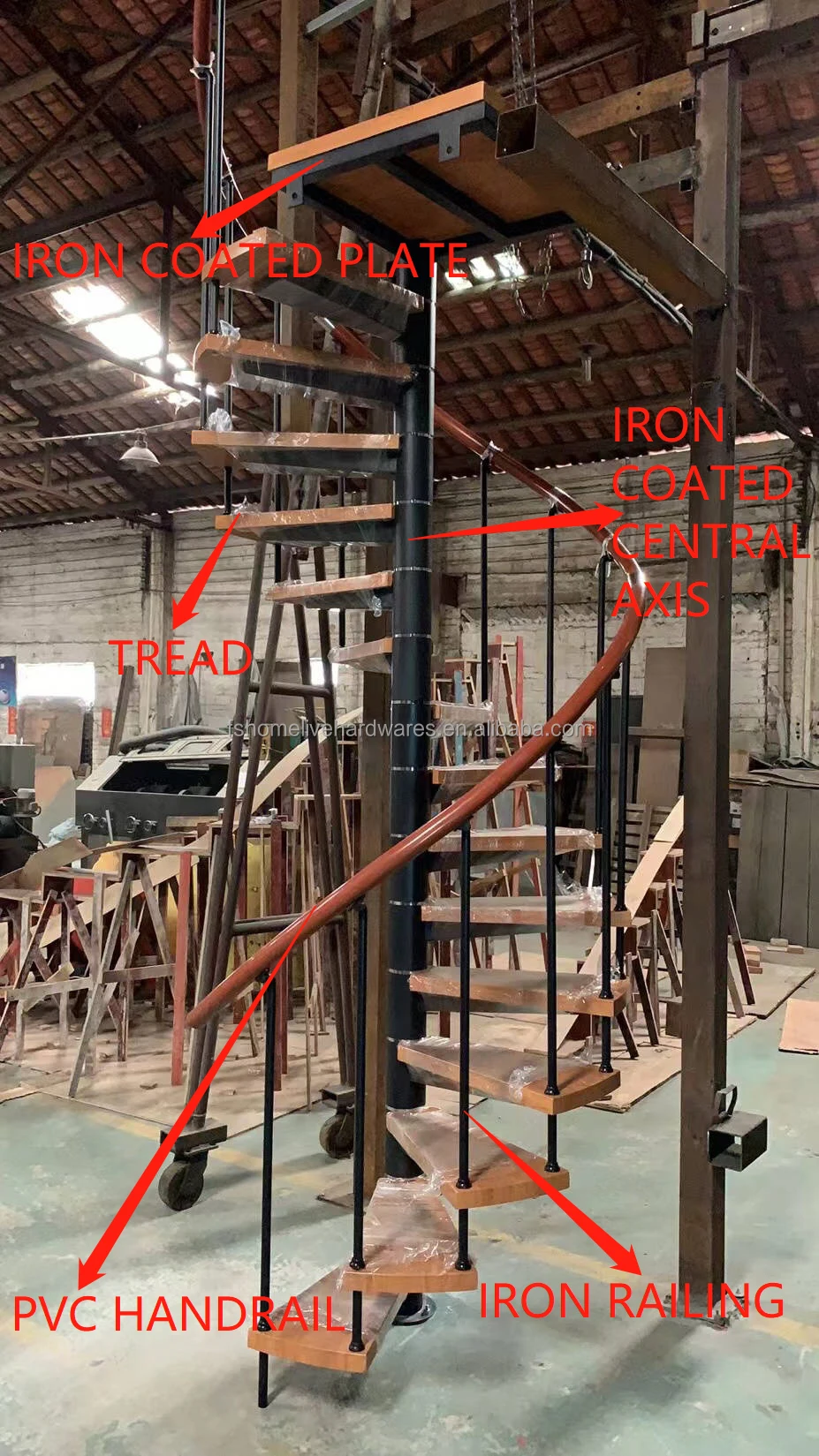 Indoor Staircase Star Railing - Modern L Shaped Design