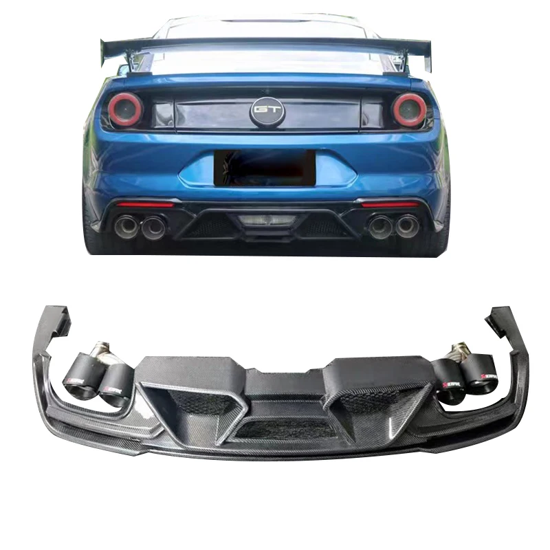Carbon Fiber Rear Diffuser For Mustang Gt500 Rear Bumper Splitter Lip 20152022 Buy Carbon