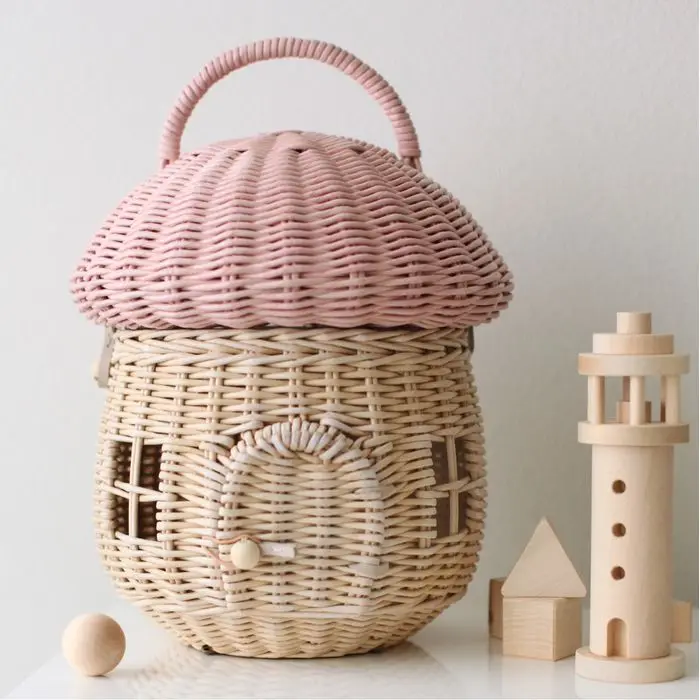 Rool Rattan House Shaped Basket Wicker Small Dollhouse Gift for Girls, Boho  Toys, Mouse in a Box Hou…See more Rool Rattan House Shaped Basket Wicker