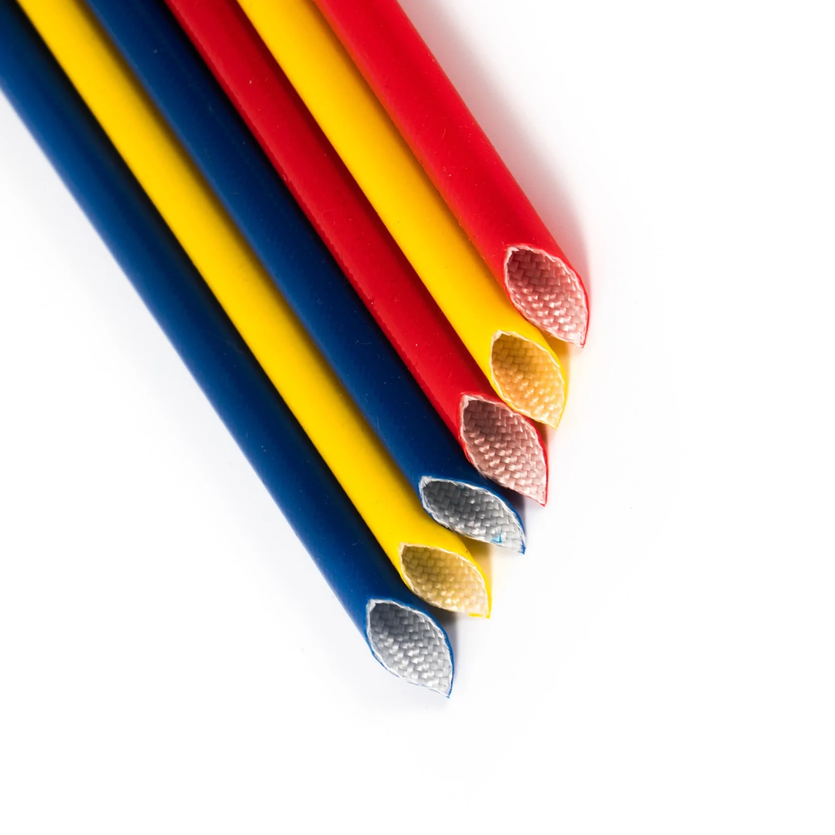 2.5KV Fiberglass Sleeve Electrical Insulation Braided Sleeving Fiberglass High Temp Fiberglass Sleeving