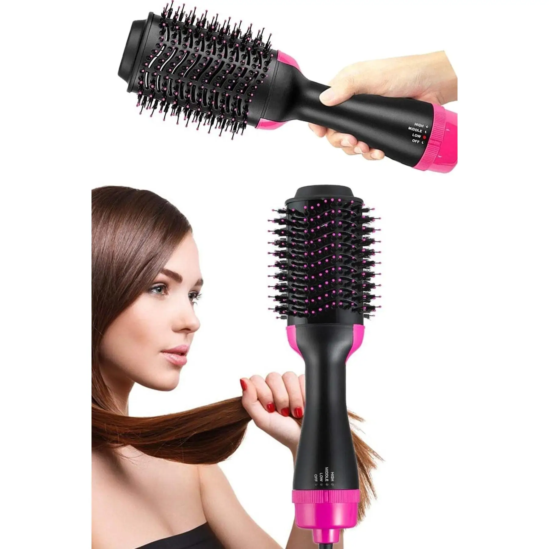 3in1 Graduated Air Blow Ceramic Hair Straightening Comb