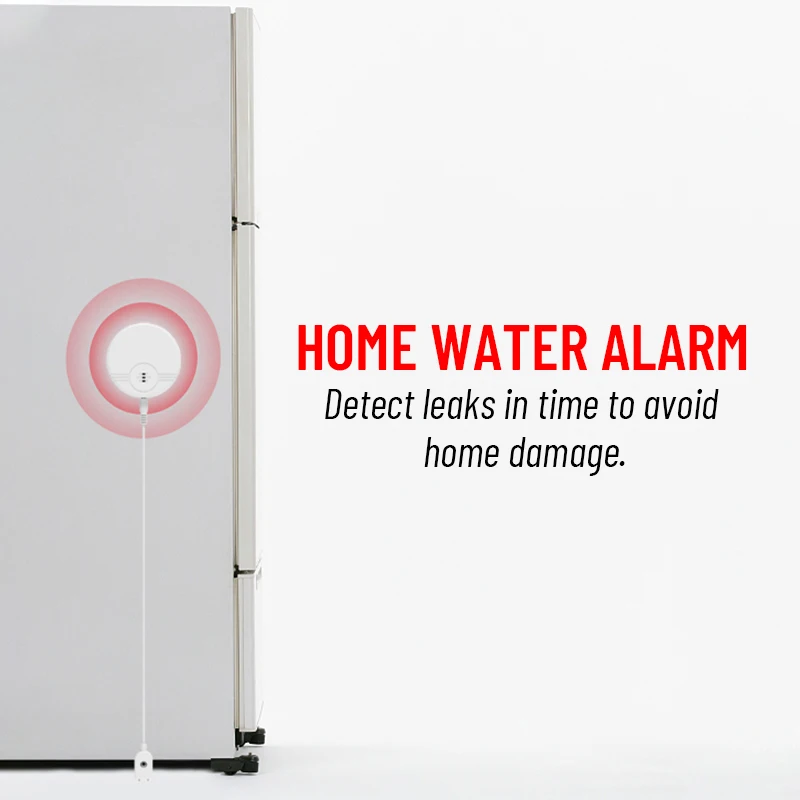 Wireless 135DB Water tank Overflow Low Battery Reminder Alarm  Funny Water Leak Detection Alarm for Home