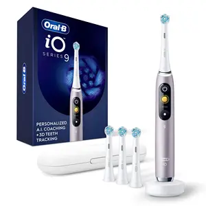 Bulk Price Oral-B IO Series 9/10 Rechargeable Electric Toothbrush,Cosmic Black with 4 Brush Heads,Travel Case