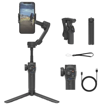 L9 Popular 3 Axis Face Tracking Smart Shooting Gimbal Stabilizer with Fill Light Extension Rod Tripod VLOG Selfie Stick detail image
