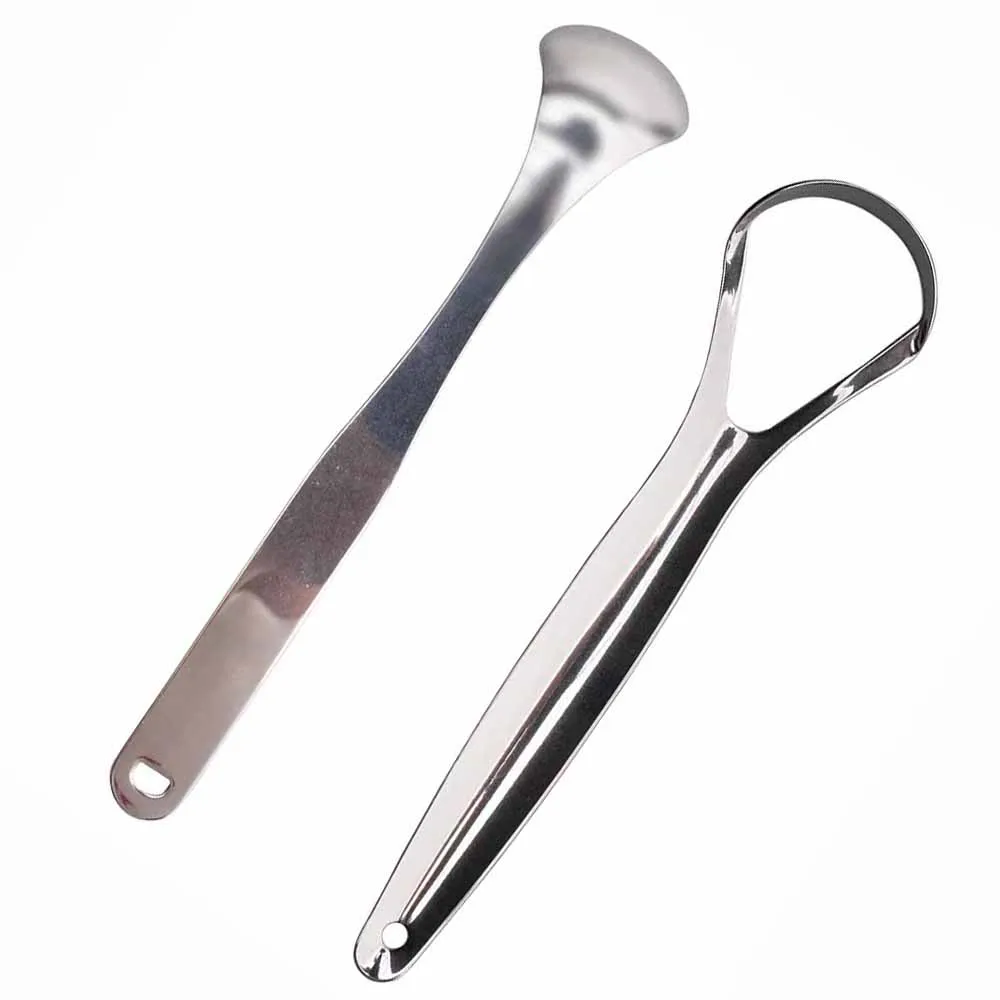 Tongue Scraper Stainless Steel | Bad Breath Treatment Tongue Cleaner ...