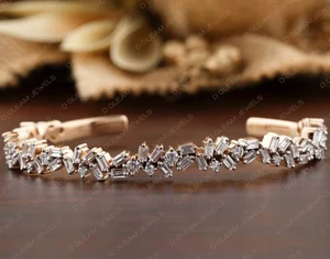 Designer Lab Grown VVS Diamond Bracelet for Men Fine Jewelry Bangle with Solid Gold Perfect Gift Idea for Women