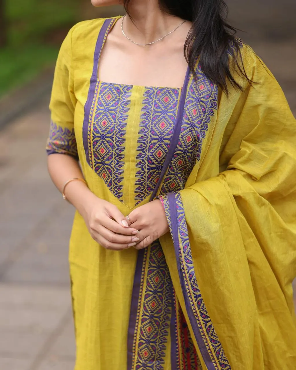 New Designer Pure Kanchi Cotton Fabric Bright Color Straight Cut Border  Work South Indian Style Salwar Dress Export Selling| Alibaba.com