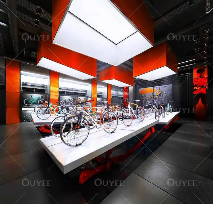 Custom Wood Wall Mounted Bike Display Rack for Showrooms - Durable, Eco ...