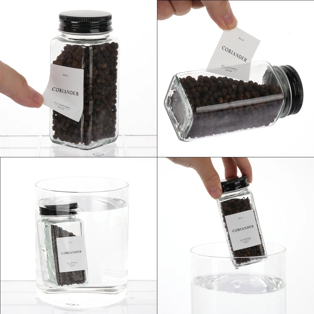 Custom 4oz 6oz 120ml Spice Packaging Set Pepper Seasoning Condiment Glass Spice Jar with Marker and Label