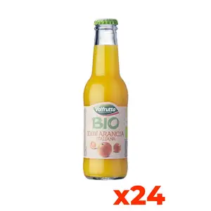 Valfrutta Premium Quality Italian Organic Orange Juice 200ml Glass Bottle 24 Pack Fresh Fruit Rich in Vitamin C Other Beverages