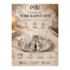 Round Silver Turkish Coffee Set