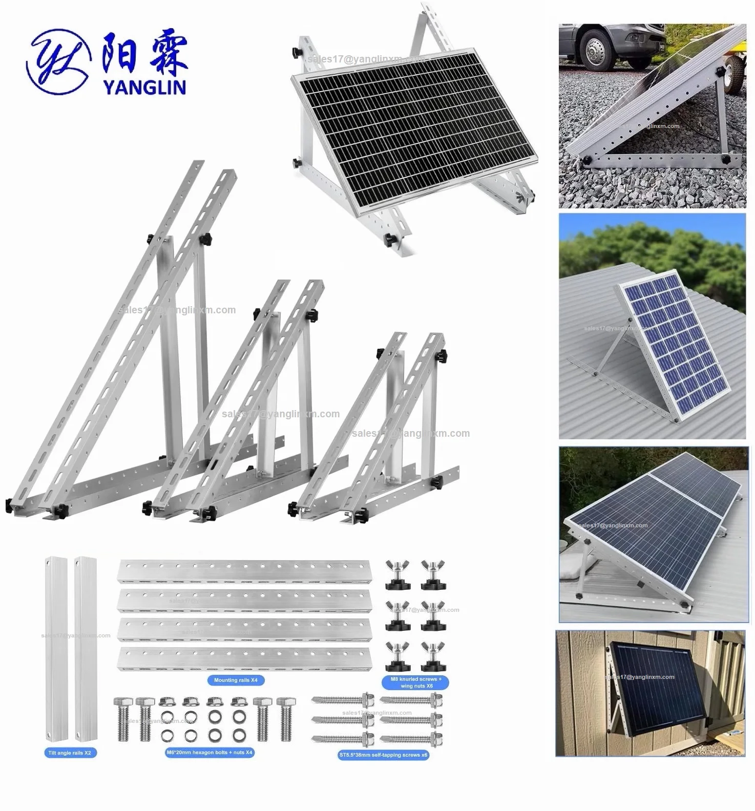 Factory Aluminum Solar Mounting System Clamp Solar Pv Mid Clamp for ...