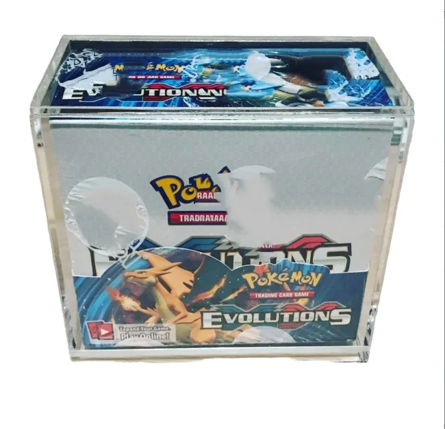 Estuche de acrílico ultra premium para sobres de refuerzo, estuche ecológico y a prueba de polvo, edición en inglés, recubrimiento protector UV, caja expositora para sobres de refuerzo