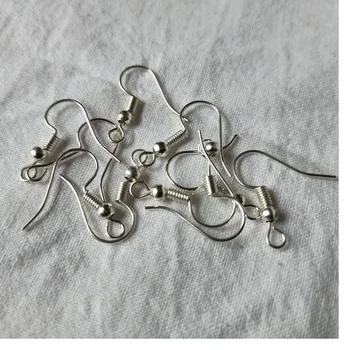 custom made earring hooks in silver finish ideal for jewelry supplies stores and for bead stores