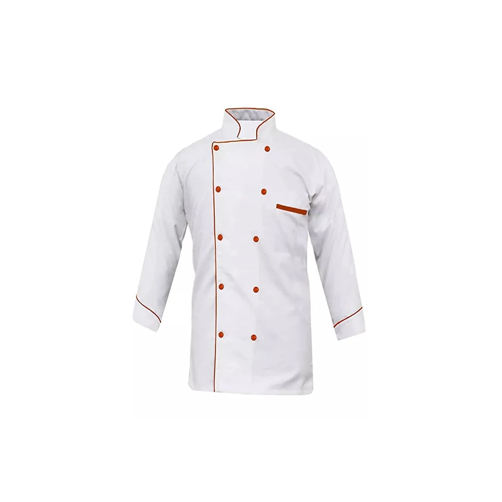 Bulk Supply Latest Design Customized Sleeve 100% Pure Cotton Chef Coat Restaurant Kitchen Uniform