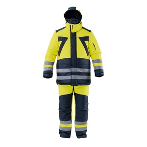 Men's Safety Work Suit Winter Warm Uniform High Visibility Insulated Workwear Suit Cold Weather Protection