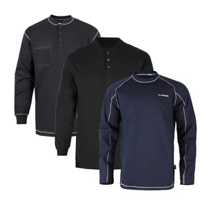 Flame Retardant Knitted Shirt NFPA2112 and NFPA70E Standards Soft and Breathable Fabric for Welding and Electrical Work