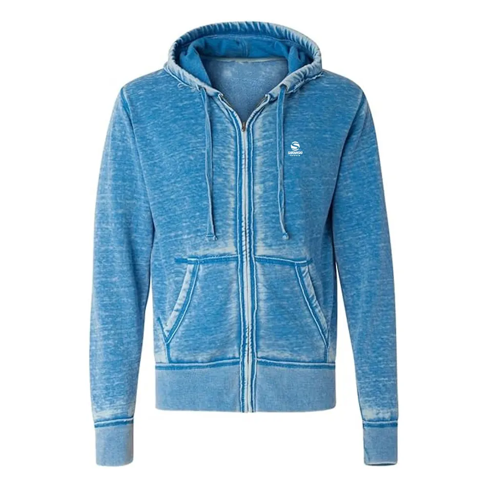 French terry pigment dye & enzyme washing hoodie