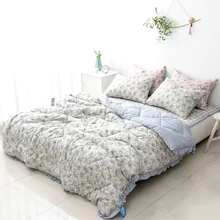 New Printed Shandong Factory Comforter Quilt Blend Stretch Poly Fabric Floral Printed Polyester Korean Home Textile PVC Handbag