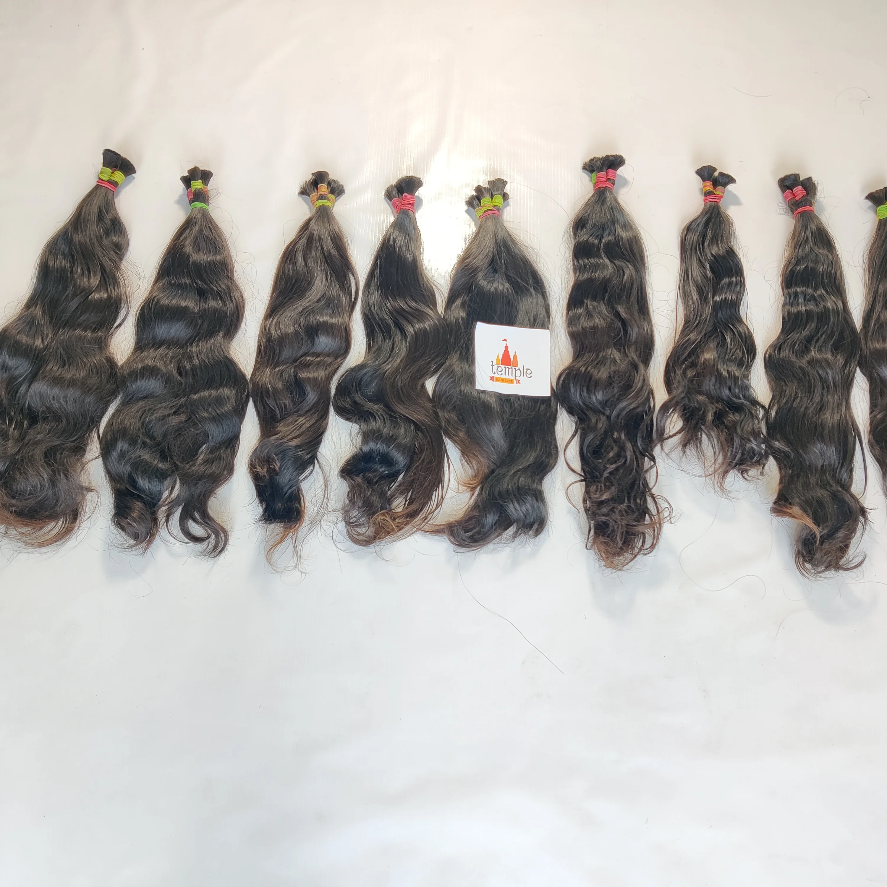 Wholesale 100 Raw Virgin Indian Temple Cuticle Aligned Wavy Bundles