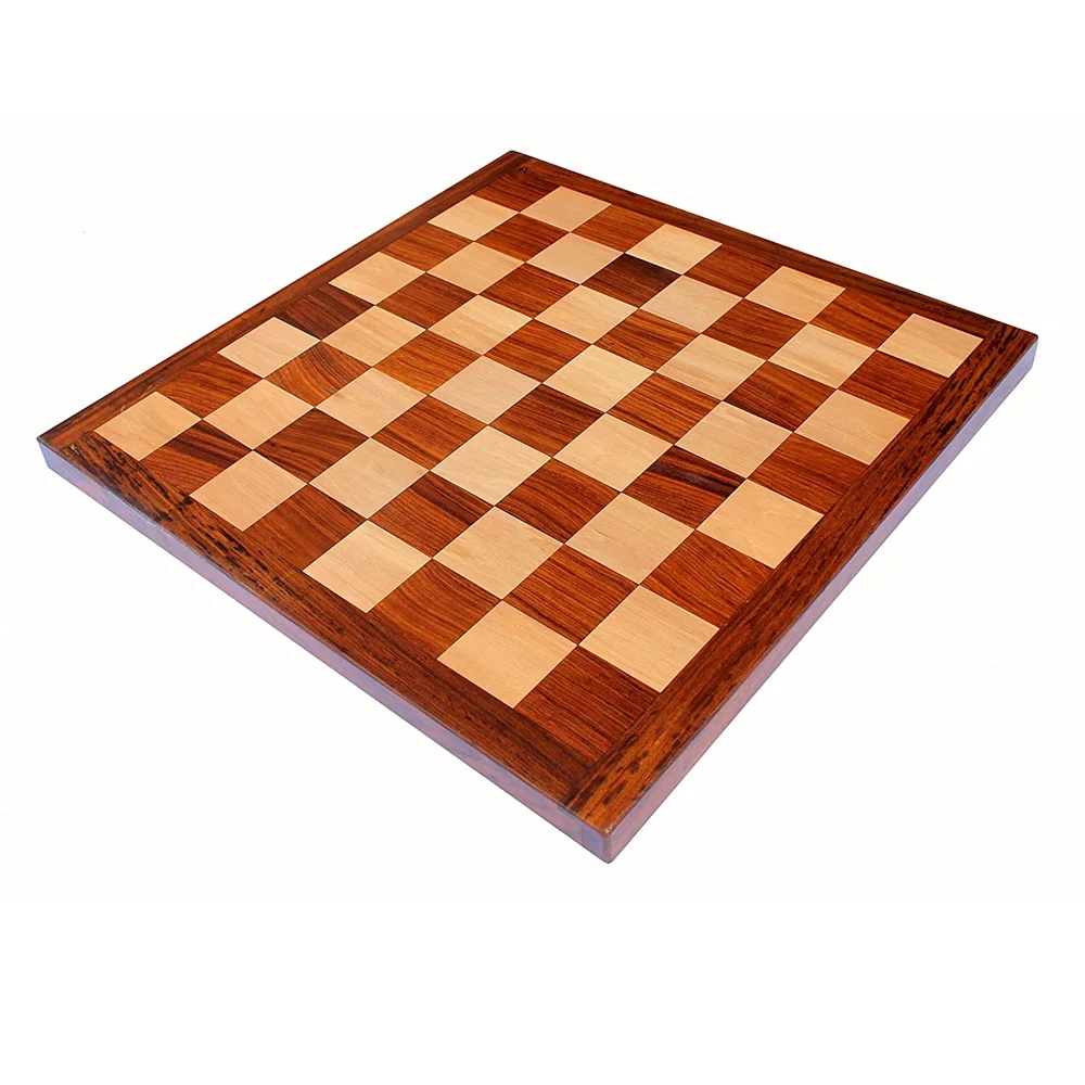 glass chess set with wooden case