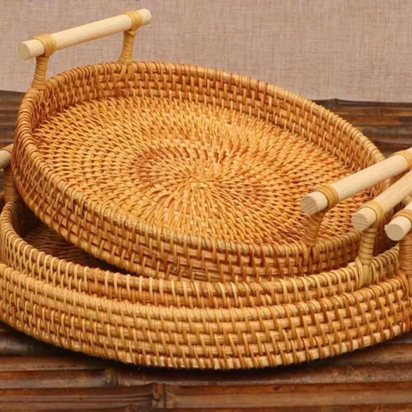 Bamboo And Rattan Basket For Multi-purpose Storage - Bamboo And Rattan ...