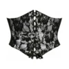 White Satin With Black Mesh