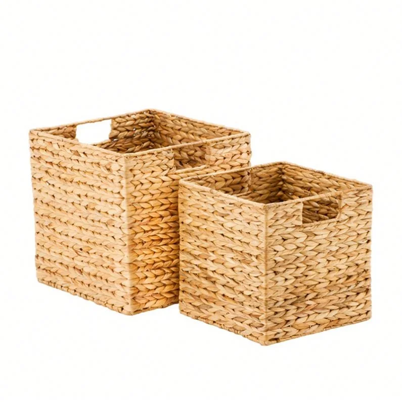 Large Seagrass Baskets With Handles Water Hyacinth Basket Whit Lid 99gd