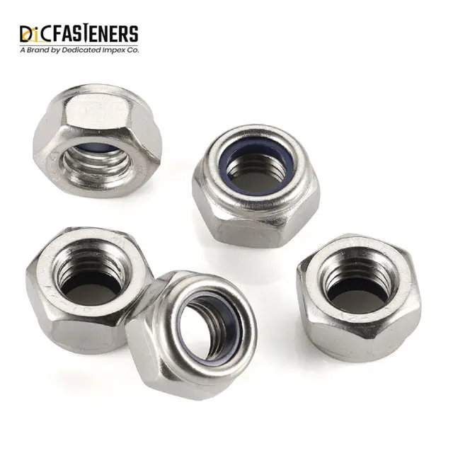 Oem M6 M8 Nylon Cap Locking Nut Zinc Plated Stainless Steel Din 982 985