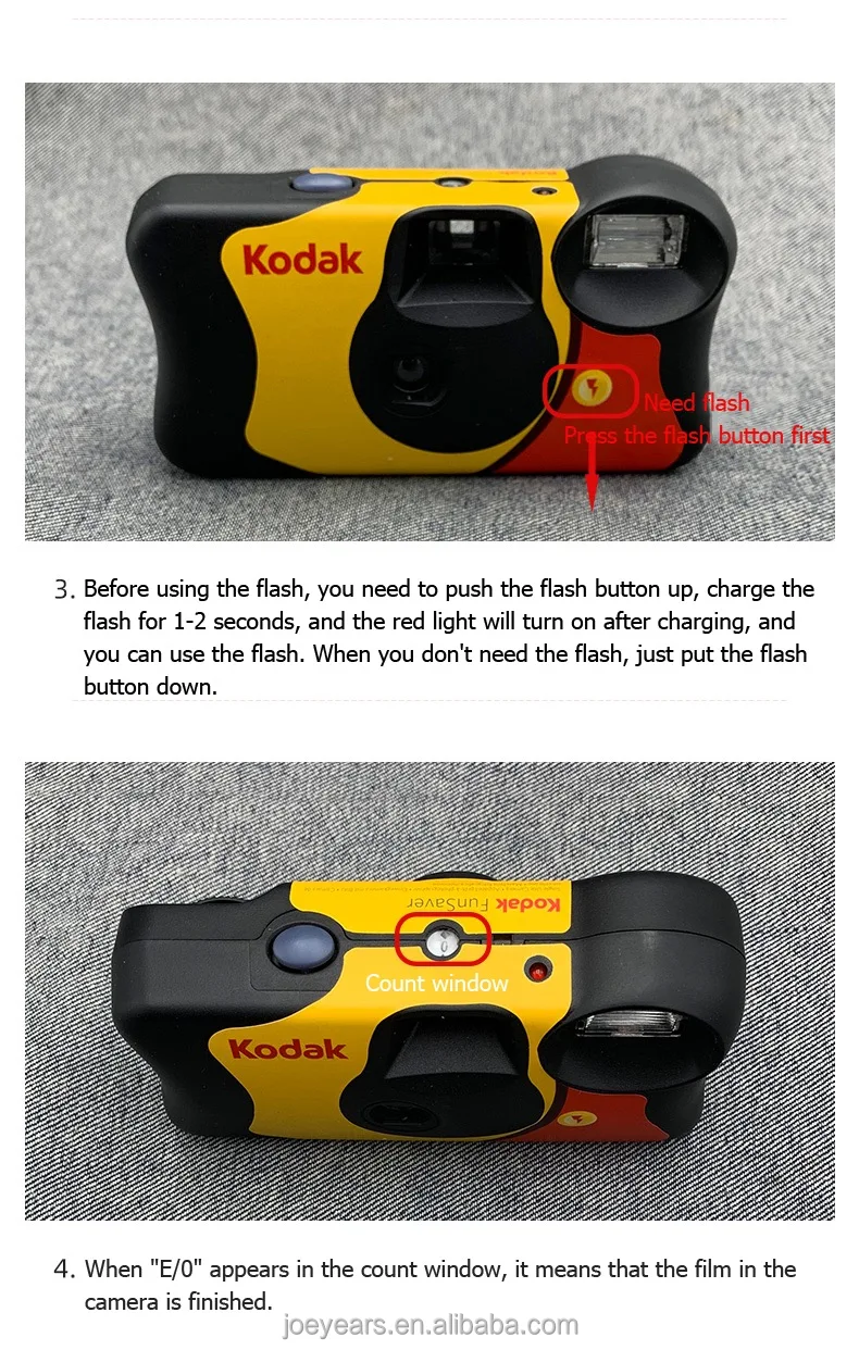 Kodak Funsaver Disposable Film Camera Kodak Funsaver One Time Use Single Film Camera With