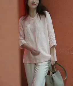 Women's Linen/Cotton Sweet Style Tunic Top Tank Tops Loose Soft Casual Summer Spring Breathable High Quality Plus Sizes Woven