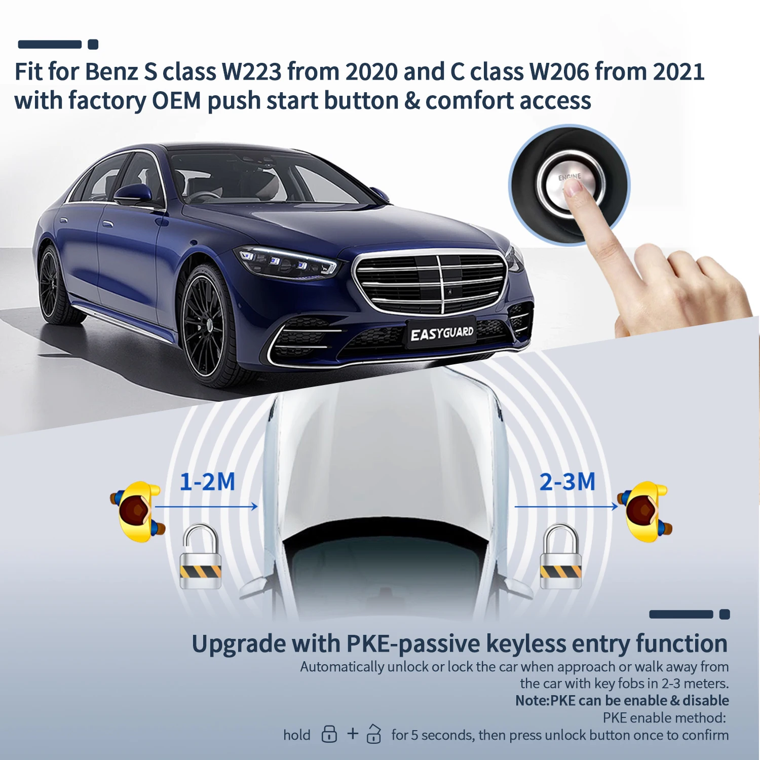 EASYGUARD Keyless Entry System for Benz S Class W223 & C Class