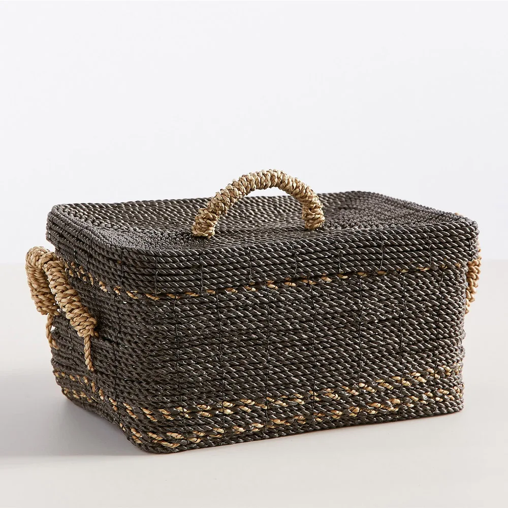 Handwoven Easy Grip Seagrass Basket Laundry Storage Basket From Vietnam ...