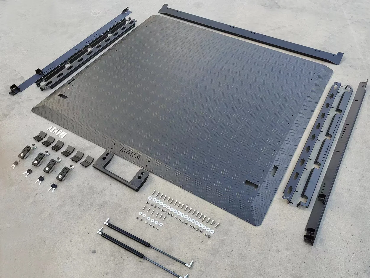 खींचने योग्य रोल अप मैंगनीज स्टील एल्यूमीनियम मिश्र धातु पिकअप ट्रक बिस्तर कवर टन कवर 10