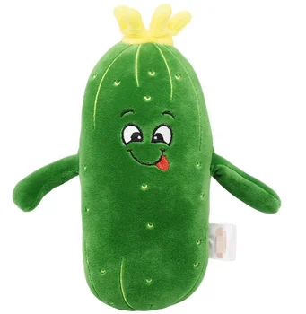 Adorable Pickle Stuffed Animal Cucumber Plush Plant With Smile Face And ...