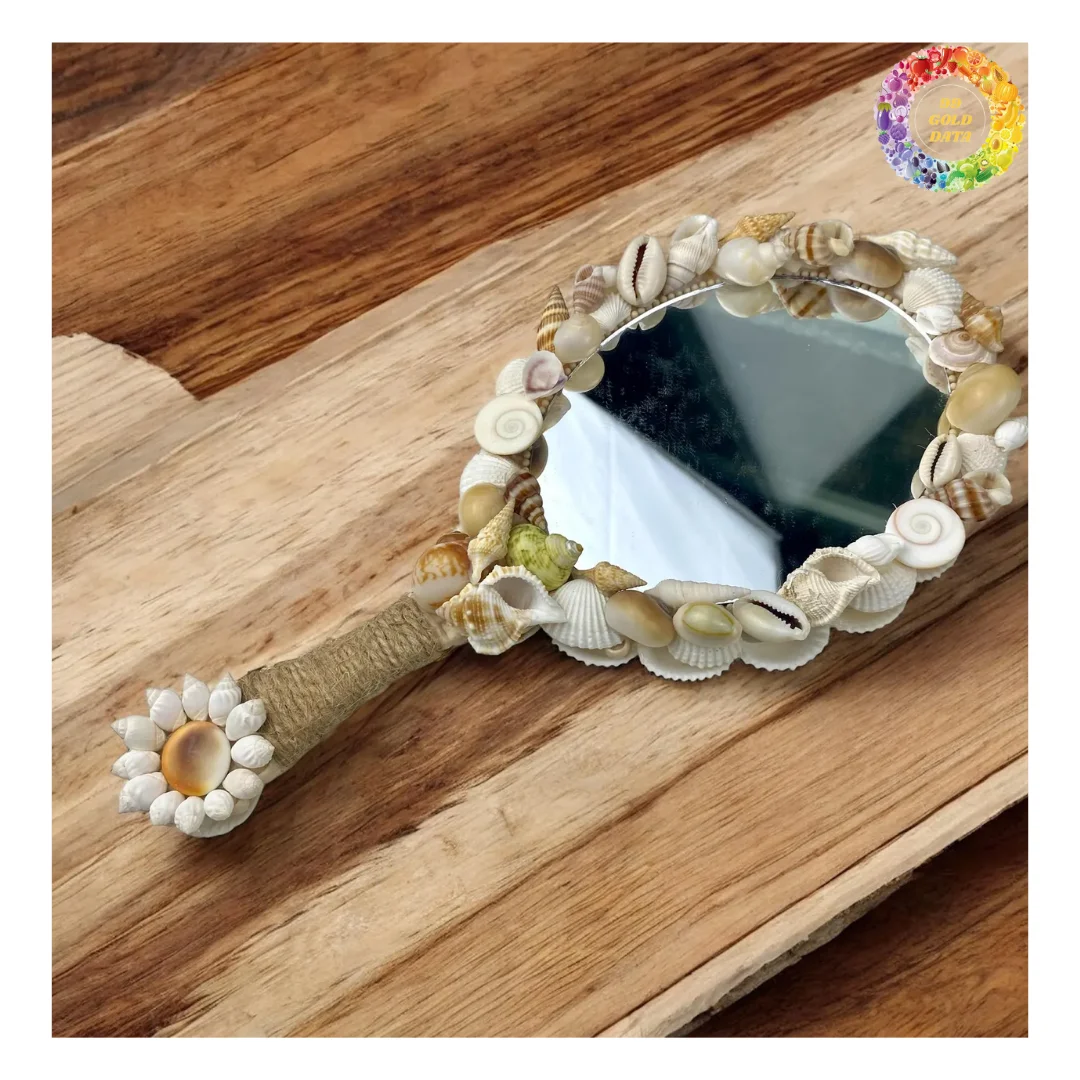 Mermaid-core Seashell Mirror by 99 Gold Data - Double Sided