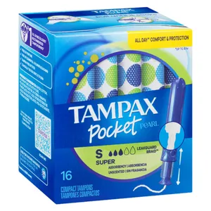 Original Source for Tampax Pearl 96 Count Tampons Super Absorption Unscented Cotton Female Hygiene Product