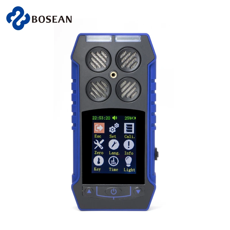 Bosean Multi Gas Detector 4 in 1 Handheld Detector CO H2S O2 CH4