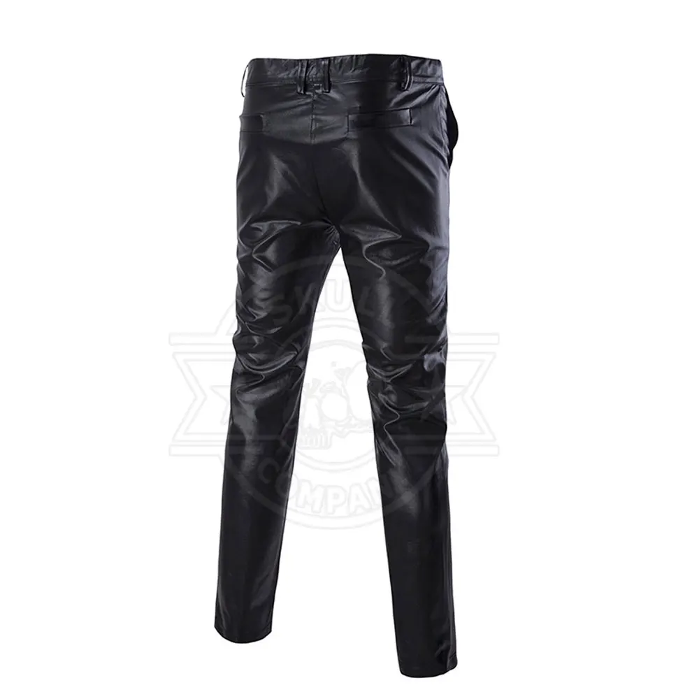 Men Fashion Slim Fit Leather Pants Casual Wear Original Leather Best ...