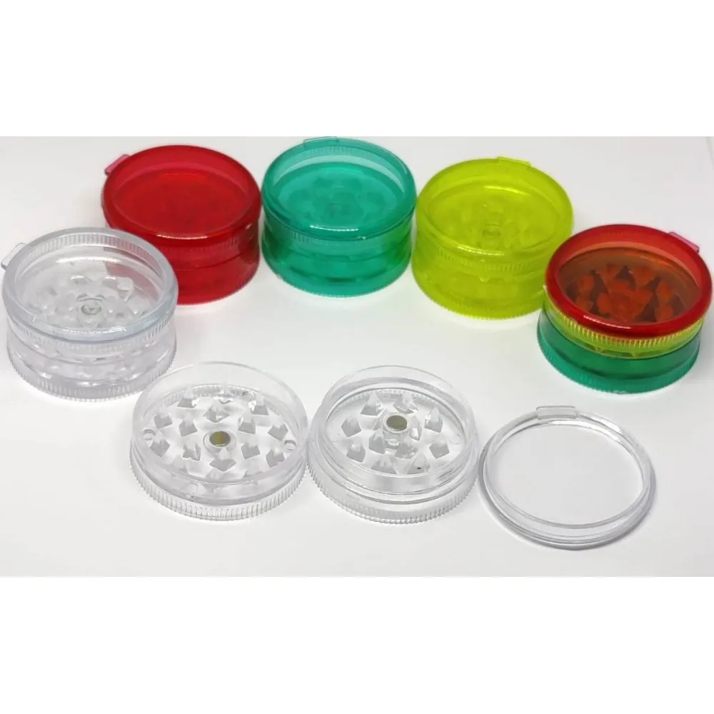 Plastic Grinder | 43mm 3-part Herb Crusher | Transparent Storage ...