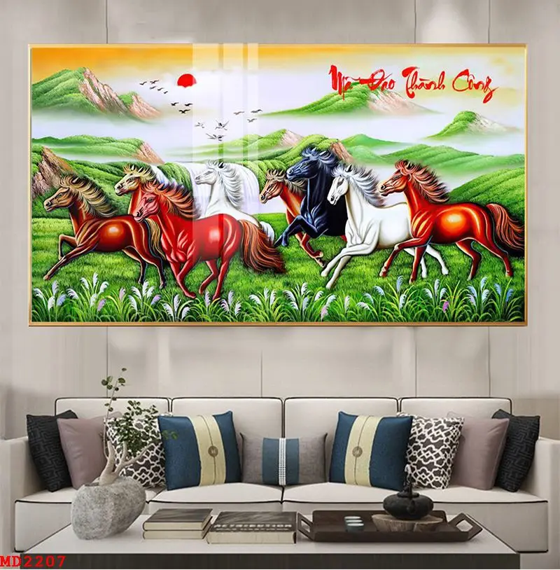 New Design Horses Picture Home Decoration Art Mirror Painting Wall Art