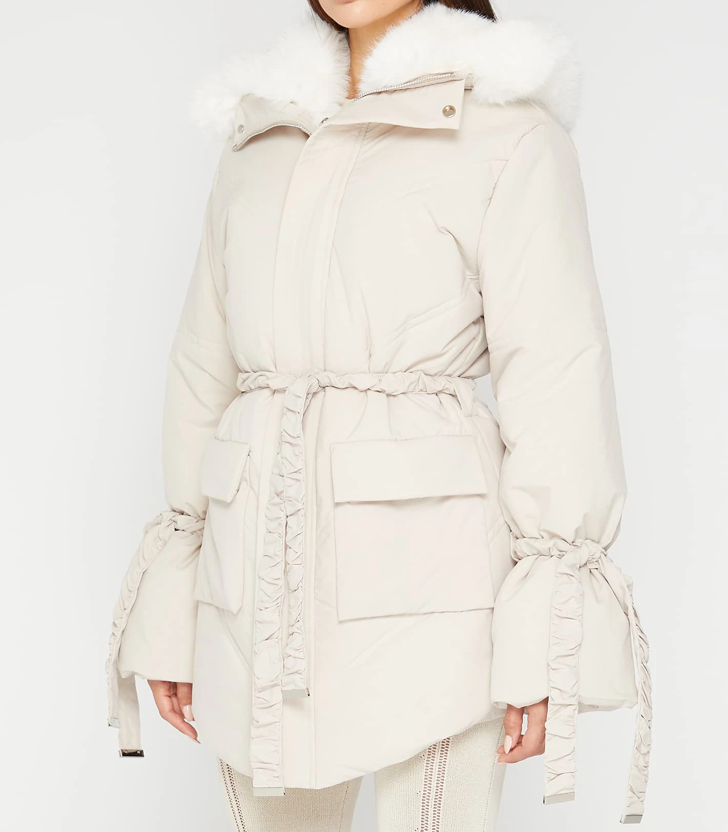 High Quality Wholesale New Fashion Ladies Spring Faux Fur Coats Women Faux 100% Polyester Fur Jacket Coats - Image 3