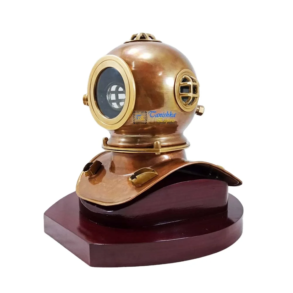 黄铜和铜深海驾驶员头盔金属定制海洋航海迷你潜水员潜水头盔礼品和