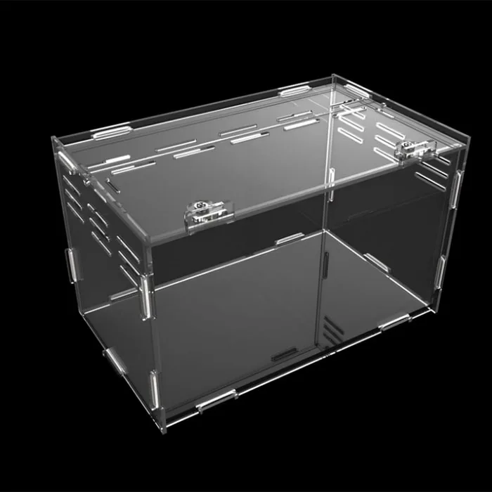 Self Assembled Reptile Terrarium Breeding Tank Breathable Acrylic ...