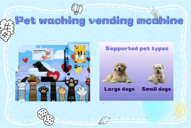 Self-Service Pet Washing Vending Machine with Touch Screen Coin Payment System and SDK Function