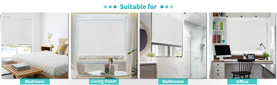 Smart Window Roller Blind for Home, Wireless Electric Window Shades, WiFi Connection, Google Alexa Motorized Roller Blinds