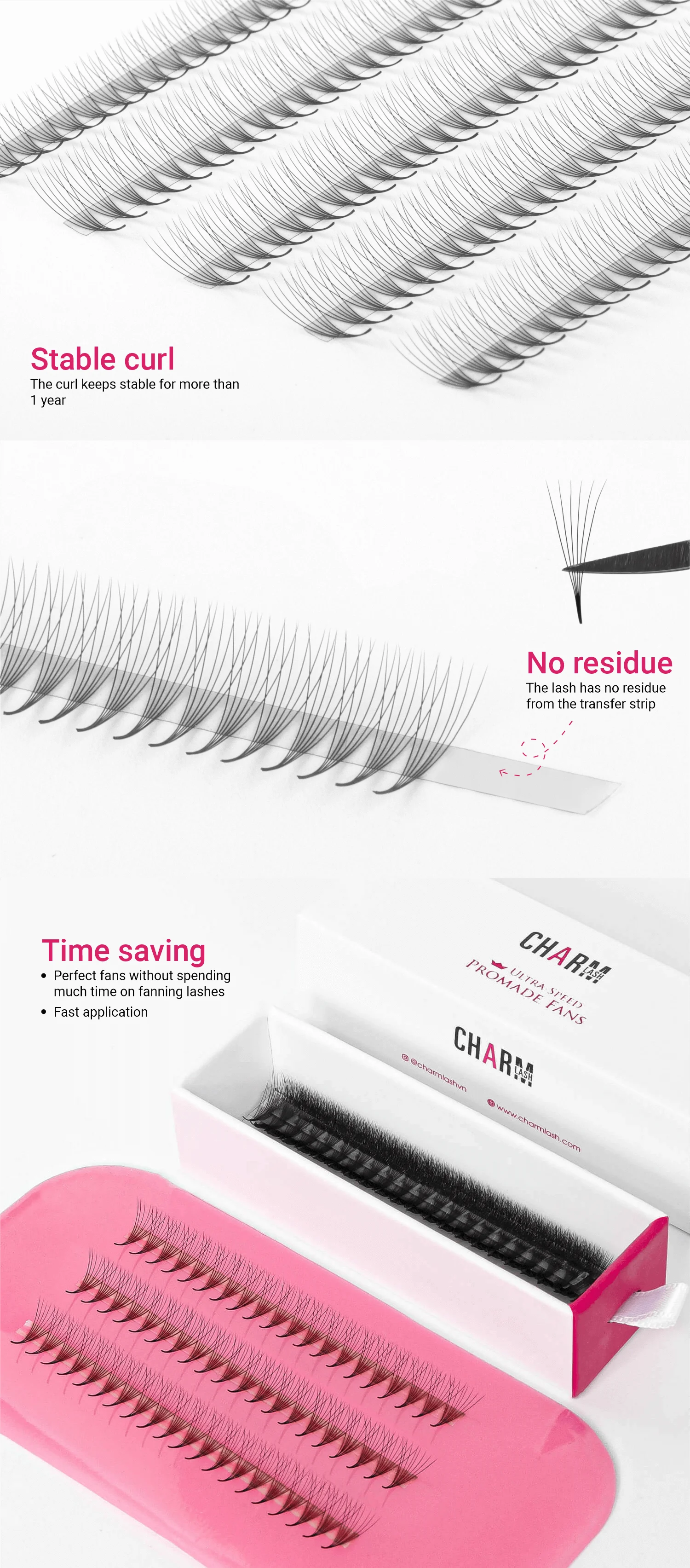 Ultra Speed Heat Bonded Pointy Base Premade Volume Fans Perfect Wide