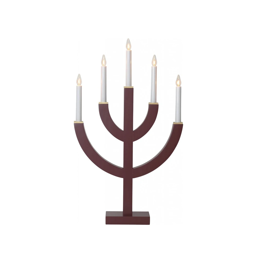 Buy All New Decorative Wood Look Handmade 9 Arms Hanukkah Menorah For